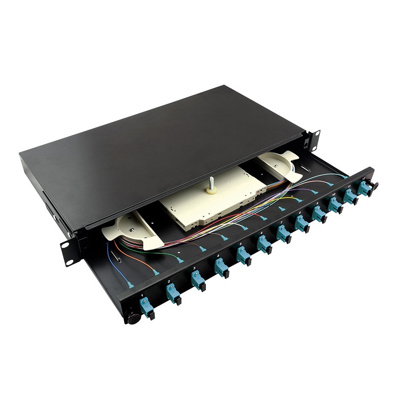 Logilink F12SS3B Optikai kábel elosztó, 19" (ODF) SC-SX 12 P, fekete