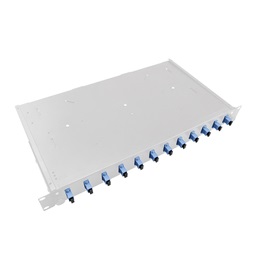 Logilink F12SS2G Optikai kábel elosztó, 19" (ODF) SC-SX 12 P, szürke