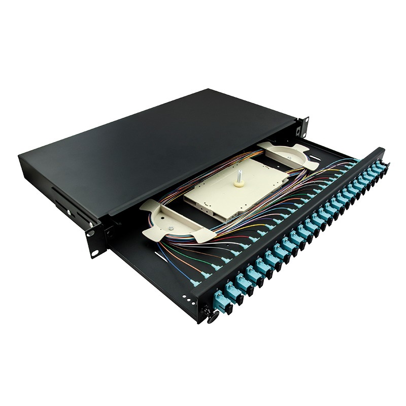 Logilink F24SS3B Optikai kábel elosztó, 19" (ODF) SC-SX 24 P, fekete