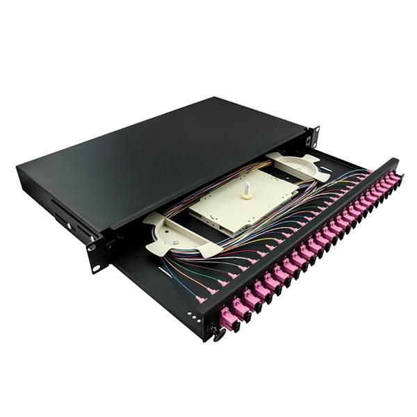 Logilink F24SS4B Optikai kábel elosztó, 19" (ODF) SC-SX 24 P, fekete