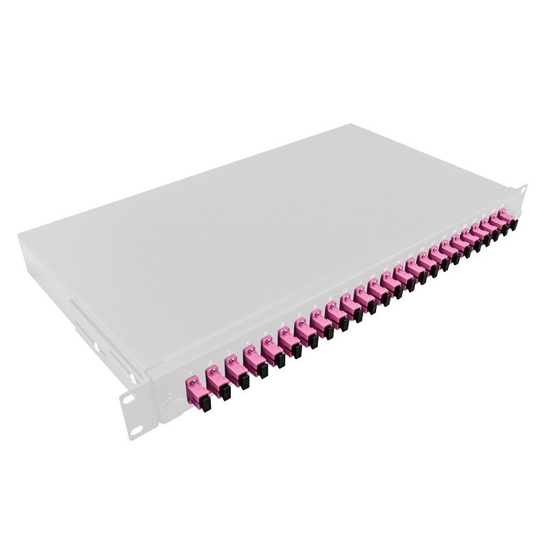 Logilink F24SS4G Optikai kábel elosztó, 19" (ODF) SC-SX 24 Po, szürke