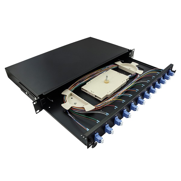 Logilink F12LC2B Optilkai kábel elosztó 19" (ODF) LC-DX 12 P, fekete