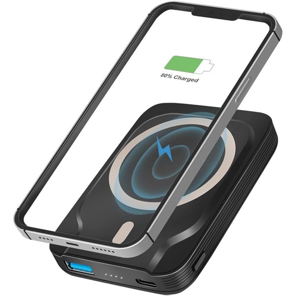 Logilink PA0287 Power bank 5000 mAh, vezeték nélküli töltés, USB-C PD 3.0 + USB-A QC 3.0