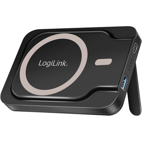 Logilink PA0287 Power bank 5000 mAh, vezeték nélküli töltés, USB-C PD 3.0 + USB-A QC 3.0