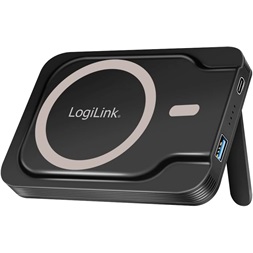 Logilink PA0287 Power bank 5000 mAh, vezeték nélküli töltés, USB-C PD 3.0 + USB-A QC 3.0