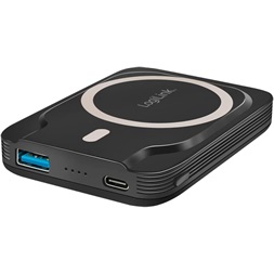 Logilink PA0287 Power bank 5000 mAh, vezeték nélküli töltés, USB-C PD 3.0 + USB-A QC 3.0