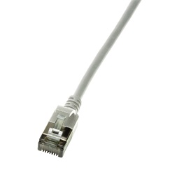 Logilink CQ9042S Patch kábel, Cat.6A STP TPE SlimLine szürke, 1,5 m