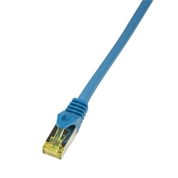 Logilink CQ5096S Patch kábel, GHMT tanúsítvánnyal, Cat.6A, S/FTP, kék, 10 m