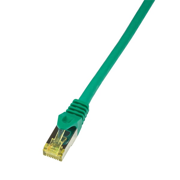 Logilink CQ5035S Patch kábel, GHMT tanúsítvánnyal, Cat.6A, S/FTP, zöld, 1 m