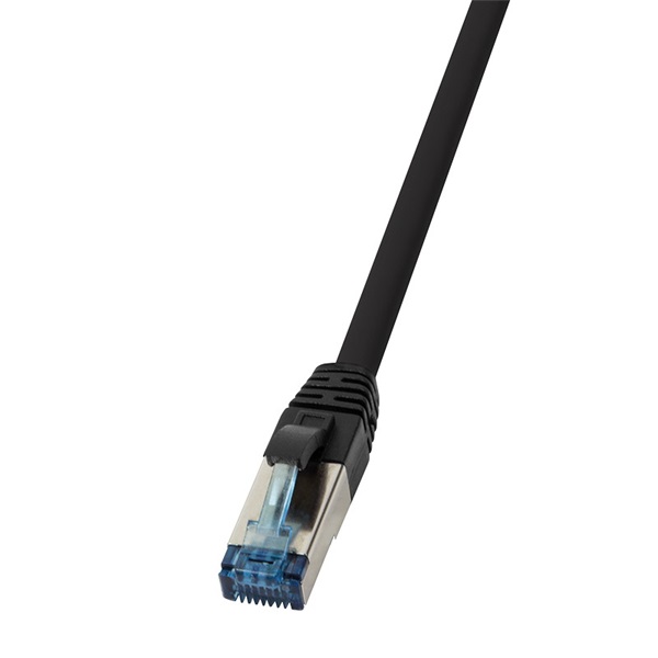 Logilink CQ6085S Patch kábel, PUR, Cat.6A, S/FTP, fekete, 7,5 m