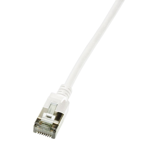 Logilink CQ9021S Patch kábel SlimLine, Ultraflex, Cat.6A, U/FTP, fehér, 0,5 m