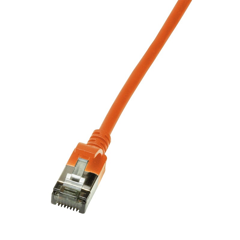 Logilink CQ9038S Patch kábel SlimLine, Ultraflex, Cat.6A, U/FTP, narancssárga, 1 m