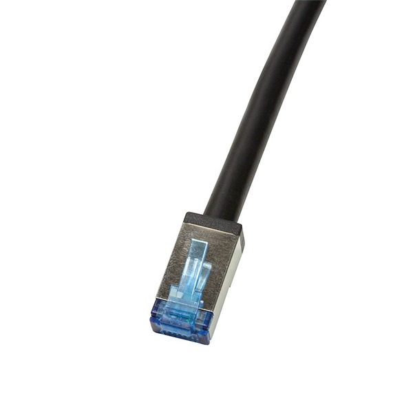 Logilink CQ7023S Patch kábel, kültéri, Cat.6A, S/FTP, fekete, 0,5 m