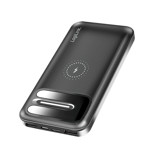 Logilink PA0305 Power bank 8000 mAh, vezeték nélküli töltés, + 2x USB-A