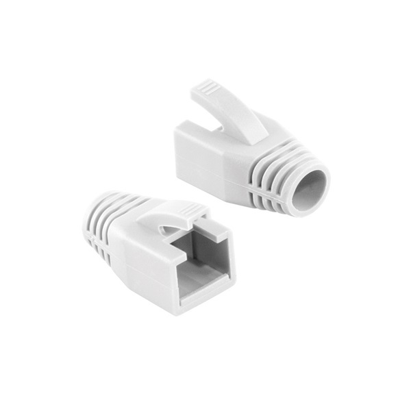Logilink MP0035W RJ45 feszültségmentesítő védőburkolat, 8 mm, fehér, 50 db