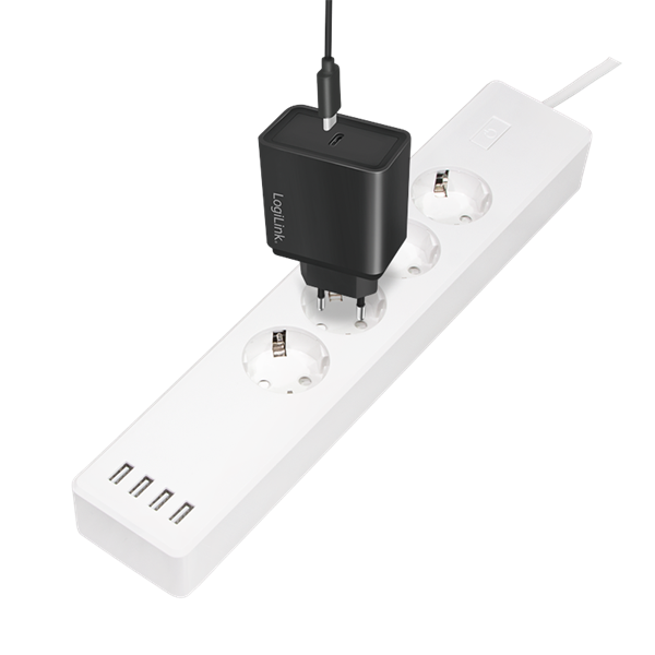 Logilink SH0104 Wi-Fi Smart Socket aljzat, 4 utas, (CEE 7/3), 4x USB, Tuya kompatibilis