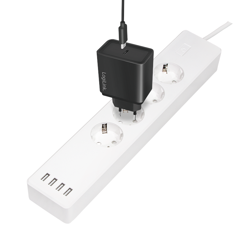 Logilink SH0104 Wi-Fi Smart Socket aljzat, 4 utas, (CEE 7/3), 4x USB, Tuya kompatibilis