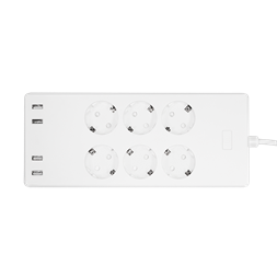 Logilink SH0105 Wi-Fi Smart Socket aljzat, 6 utas, (CEE 7/3), 4x USB, Tuya kompatibilis