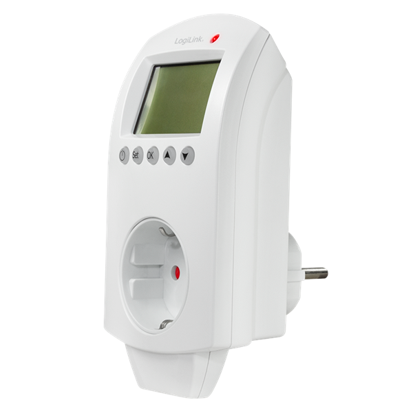 Logilink SH0106 Wi-Fi intelligens termosztát aljzat, 1 utas (CEE 7/3), Tuya kompatibilis