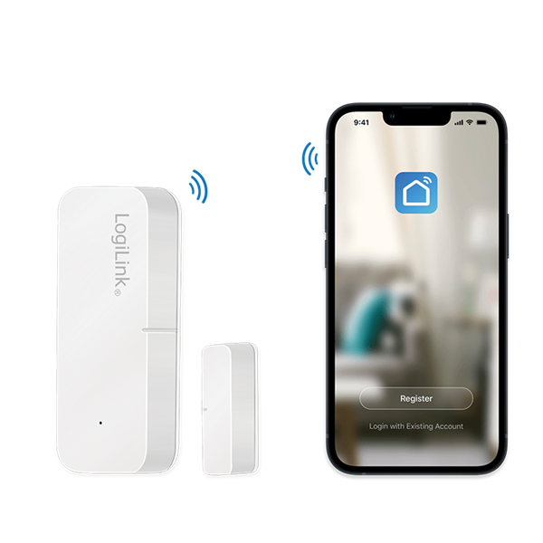 Logilink SH0108 Wi-Fi intelligens ajtó- és ablakérzékelő, Tuya kompatibilis