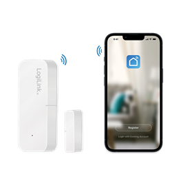 Logilink SH0108 Wi-Fi intelligens ajtó- és ablakérzékelő, Tuya kompatibilis