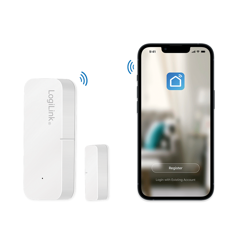 Logilink SH0108 Wi-Fi intelligens ajtó- és ablakérzékelő, Tuya kompatibilis