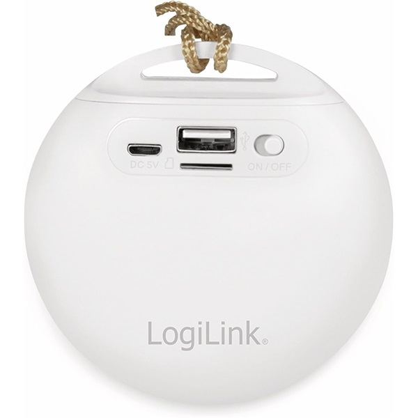 Logilink SP0055 hordozható Bluetooth hangszóró, szövet borítás, kerek forma