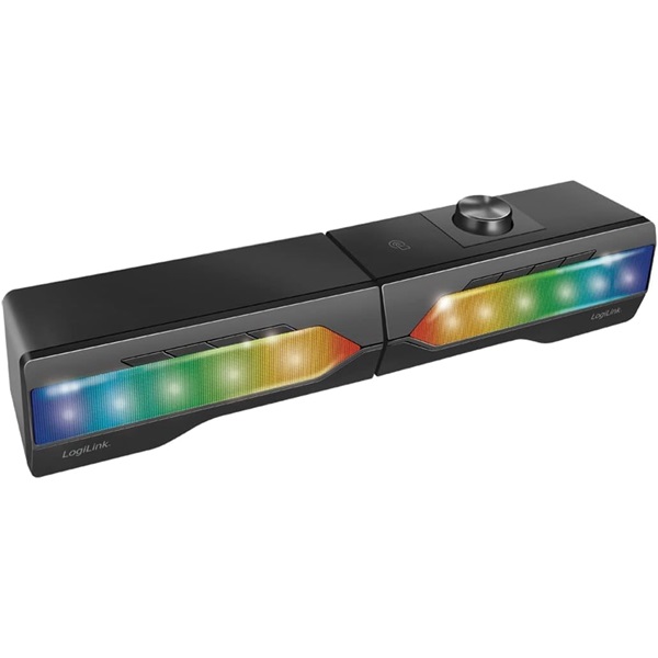 Logilink SP0059 hangszóró, aktív, Soundbar, világítással, 2.0 CH, BT/3.5mm sztereó