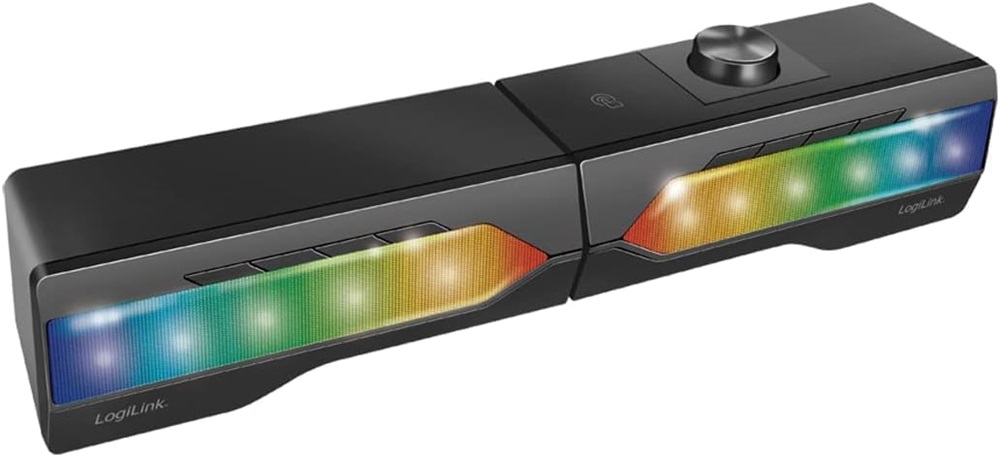 Logilink SP0059 hangszóró, aktív, Soundbar, világítással, 2.0 CH, BT/3.5mm sztereó