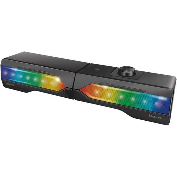 Logilink SP0059 hangszóró, aktív, Soundbar, világítással, 2.0 CH, BT/3.5mm sztereó