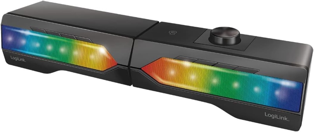 Logilink SP0059 hangszóró, aktív, Soundbar, világítással, 2.0 CH, BT/3.5mm sztereó