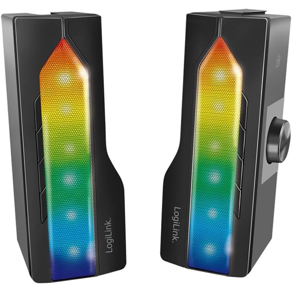 Logilink SP0059 hangszóró, aktív, Soundbar, világítással, 2.0 CH, BT/3.5mm sztereó