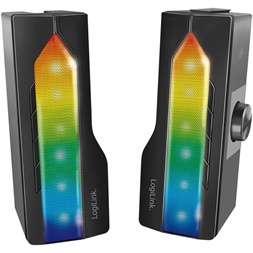 Logilink SP0059 hangszóró, aktív, Soundbar, világítással, 2.0 CH, BT/3.5mm sztereó