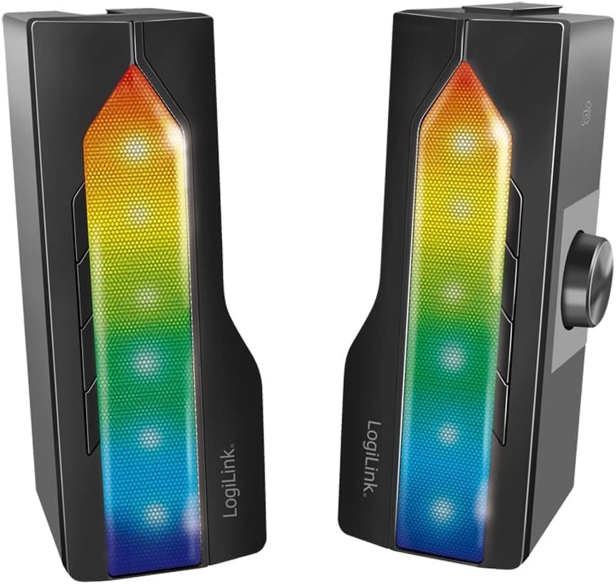 Logilink SP0059 hangszóró, aktív, Soundbar, világítással, 2.0 CH, BT/3.5mm sztereó
