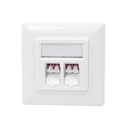 Logilink NK4024 Száloptikai előlap 2 db LC-Duplex adapterrel, felületre szerelhető, fehér