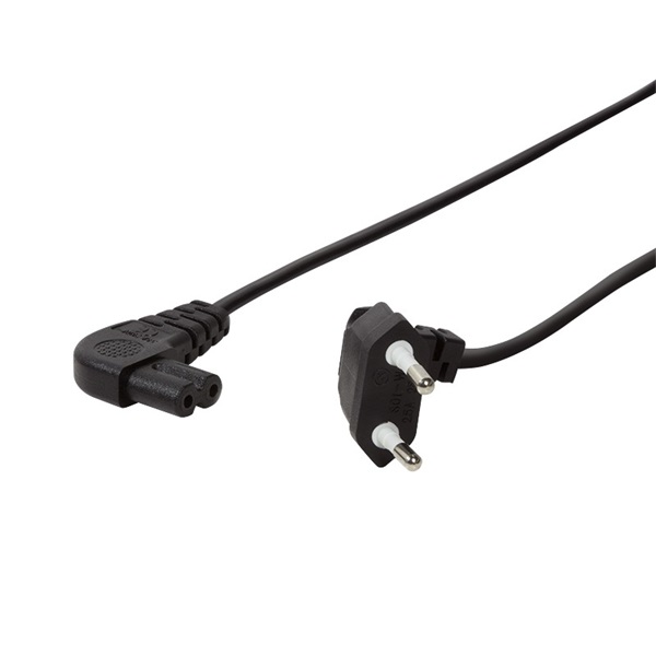 Logilink CP134 Tápkábel, CEE 7/16 - IEC C7 (90 ), fekete, 0,75 m