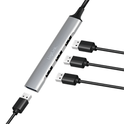 Logilink UA0392 USB 3.2 Gen1 Type C, 4 portos vékony hub, alumínium házzal