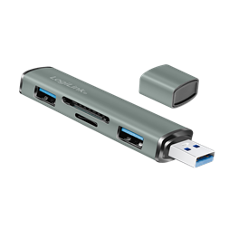 Logilink UA0394 USB 3.2 Gen2, 2 portos hub kártyaolvasóval, alumínium házzal