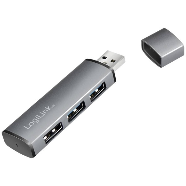 Logilink UA0395 USB 3.2 Gen2, 3 portos hub, alumínium házzal