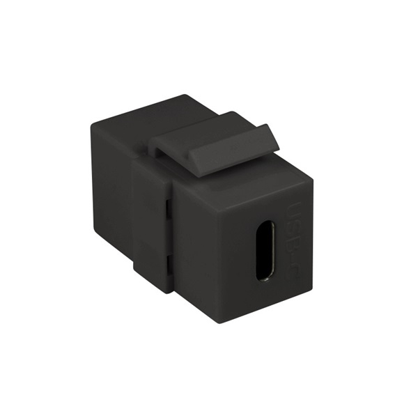 Logilink NK0032 USB 3.1 Gen2 Type-C keystone csatlakozó, C/F-USB-C/F, fekete