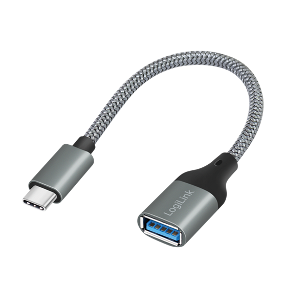 Logilink CU0106 USB 3.2 Gen1 Type-C adapter, C/M-USB-A/F, OTG, alumínium, 0,15 m