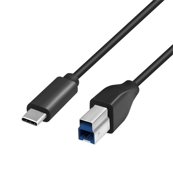 Logilink CU0162 USB 3.2 Gen1 Type-C kábel, C/M-USB-B/M, fekete, 1 m