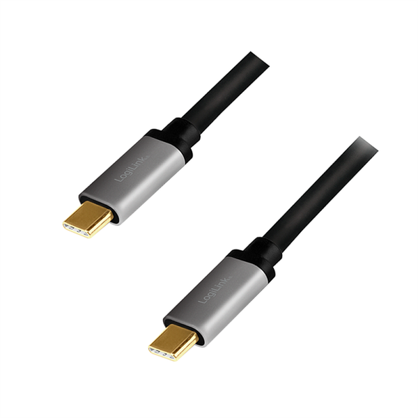 Logilink CUA0107 USB 3.2 Gen2 Type-C kábel, C/M-C/M, PD, AV, alu, 1 m