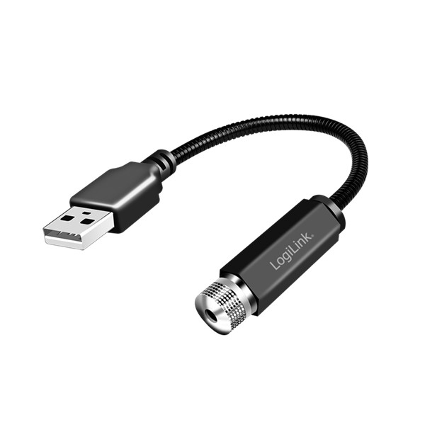 Logilink LED016 USB-A LED csillaglámpa, 6 lámpás mintázatú, rugalmas hattyúnyak