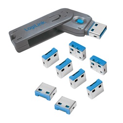 Logilink AU0045 USB-A port blokkoló (1x kulcs és 8x zár)