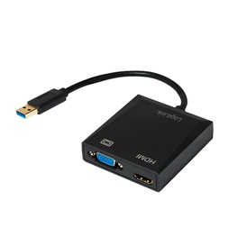 Logilink UA0234 USB-adapter, USB 3.0 Combo VGA/HDMI