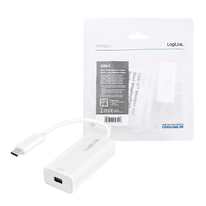 Logilink UA0360 USB-adapter, USB 3.2 Gen 1, USB-C miniDisplay-porthoz
