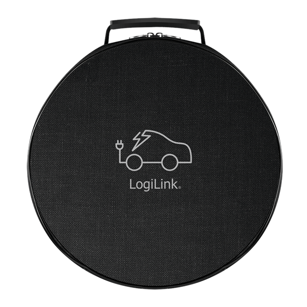 Logilink EVB0100 Védőtáska EV töltőkábelhez, kerek, nylon, fekete