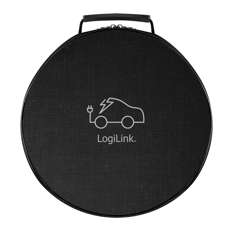 Logilink EVB0100 Védőtáska EV töltőkábelhez, kerek, nylon, fekete