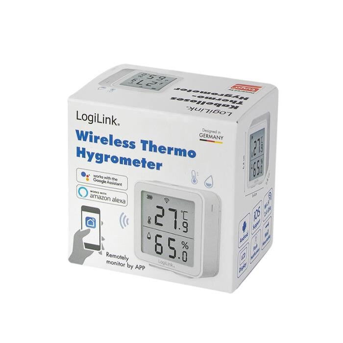 Logilink SC0116 WiFi hőmérséklet- és páratartalom érzékelő, Tuya kompatibilis